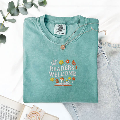 Pine Spice Books Readers Welcome Educator T-Shirt Readers Welcome Educator T-Shirt