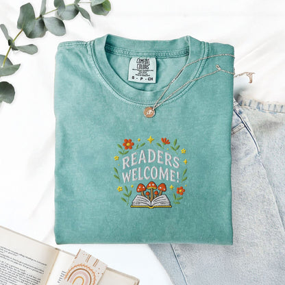 Pine Spice Books Readers Welcome Educator T-Shirt Readers Welcome Educator T-Shirt