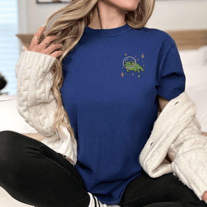 Pine Spice Books Space Frog Embroidered T-Shirt Space Frog Embroidered T-Shirt