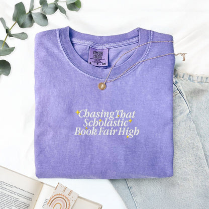 Pine Spice Books Scholastic Book Fair Embroidered T-Shirt Scholastic Book Fair Embroidered T-Shirt